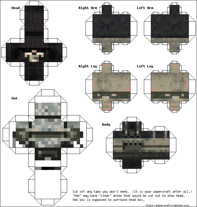 Minecraft Papercraft Template