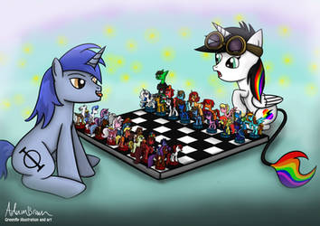 Lightning bliss and Aeon playing chess!