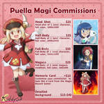 *OPEN* Puella Magi Commissions June by Kiddysart
