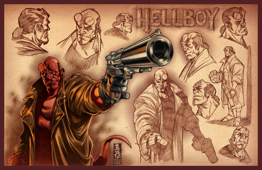 Hellboy sketches by diablo2003 on DeviantArt