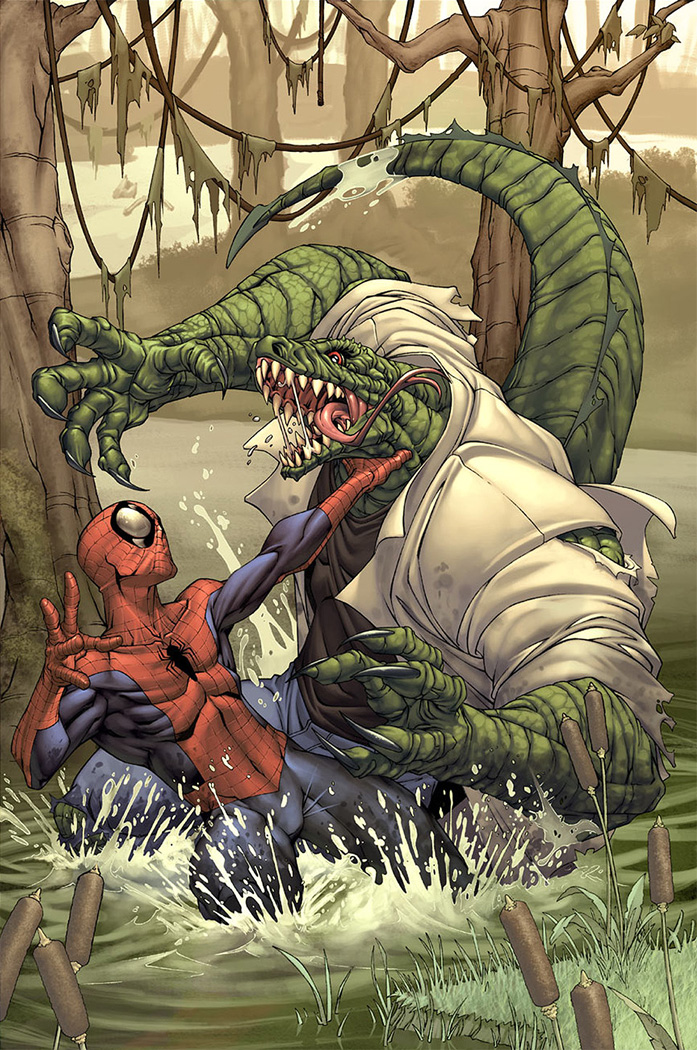Spider-man cover- The Lizard