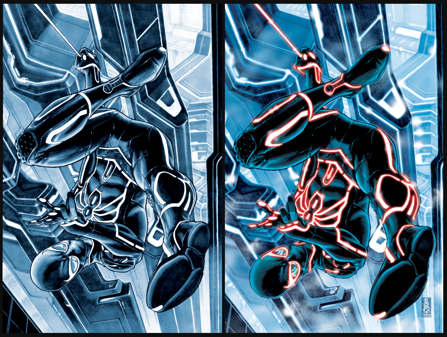 Spider-man TRON-ified by diablo2003