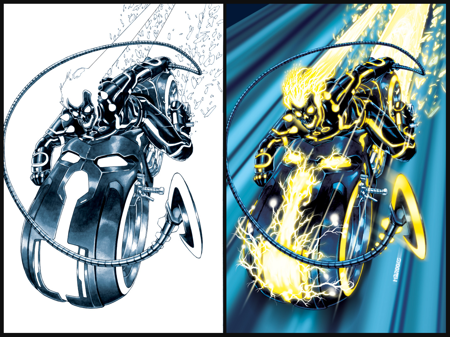 Ghost Rider- TRON-ified
