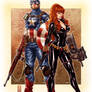 Capt. America and Black Widow