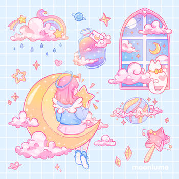 in the clouds // sticker club march 2022