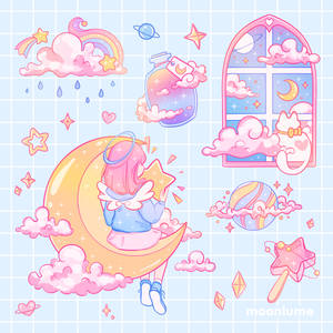 in the clouds // sticker club march 2022