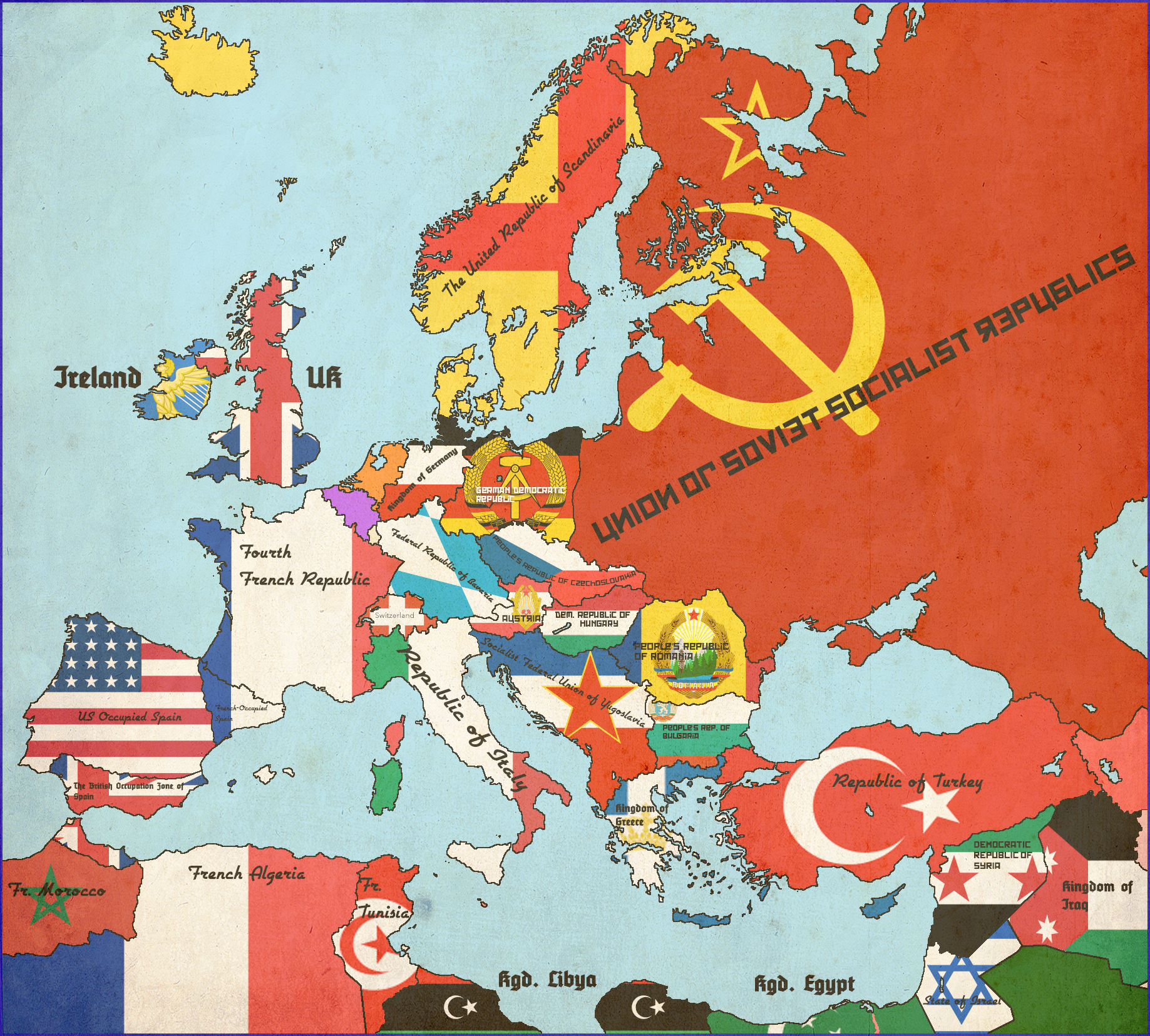 Europe, 1950 [alt history][partner to Yalta, 1946]