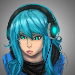 Girl With Headphones