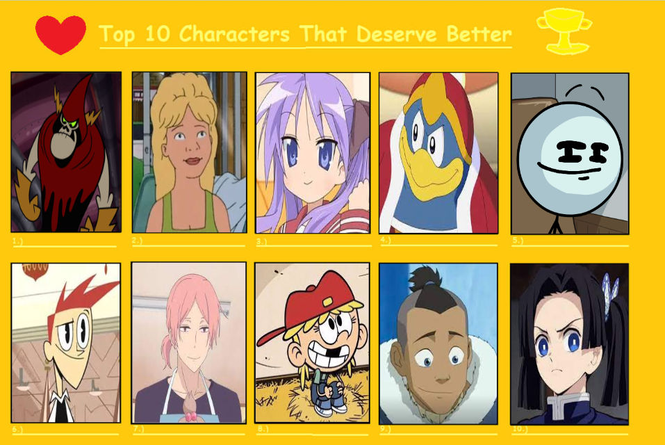 My Top 10 Characters That Deserve Better (part 9) by hayaryulove on ...