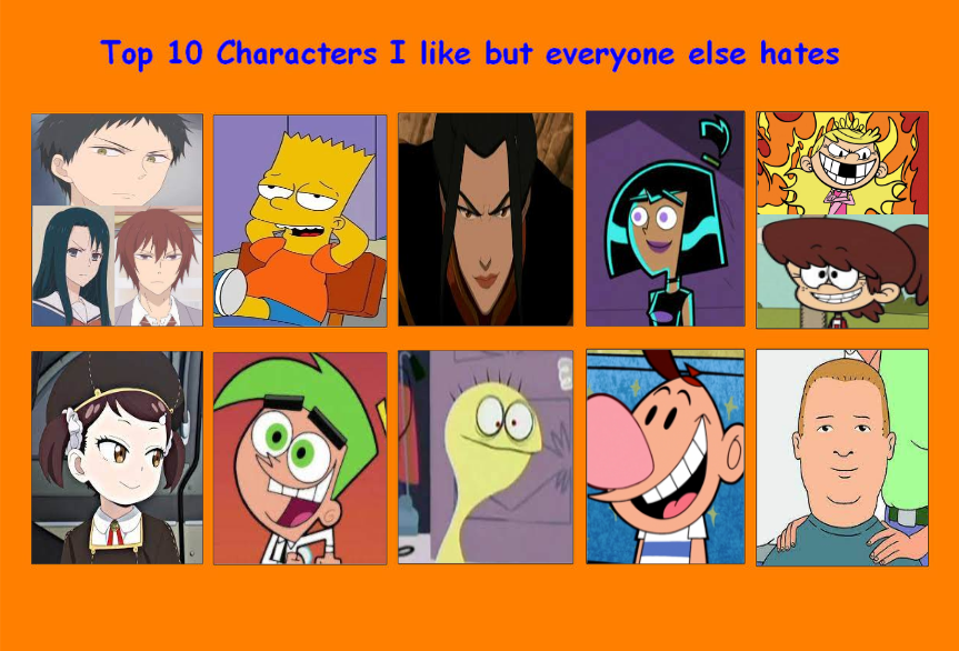 My Top 10 Characters I Like But Everyone Hates (3) by hayaryulove on ...