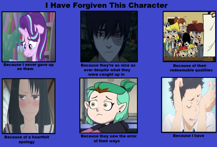 I Have Forgiven This Character Meme by hayaryulove on DeviantArt