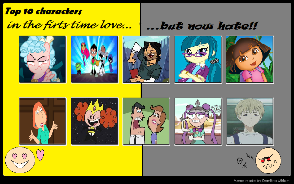 My Top 10 Characters First I Love But Now Hate 3 By Hayaryulove On Deviantart My Top 10 Characters First I Love But Now Hate 3 By Hayaryulove On Deviantart