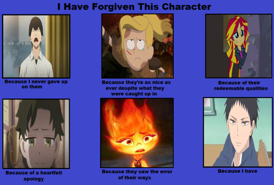 I Have Forgiven This Character Meme (part 2) by hayaryulove on DeviantArt