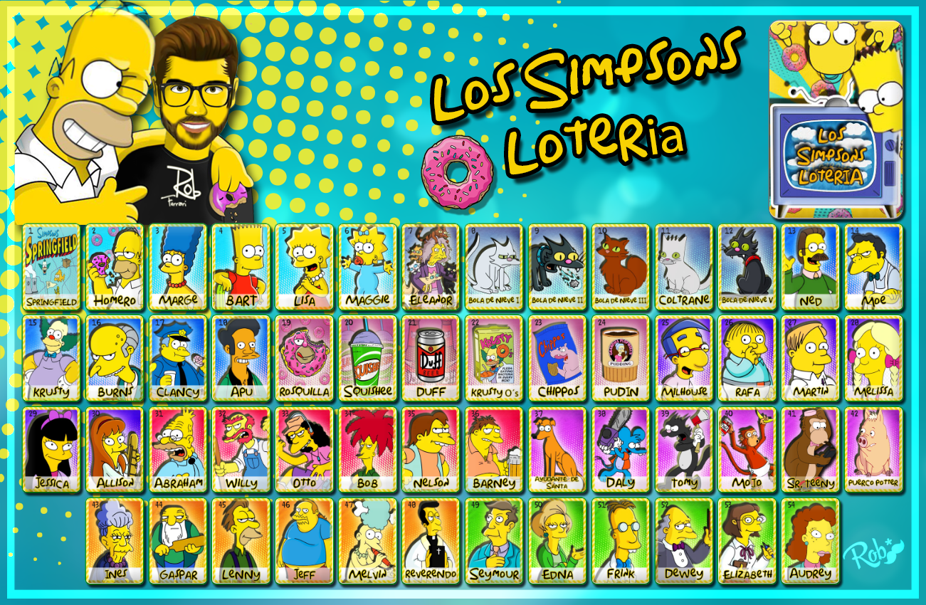 Simpsons Raffle Loteria Los Simpsons - The Simpsons Lottery by RobF-Art on DeviantArt
