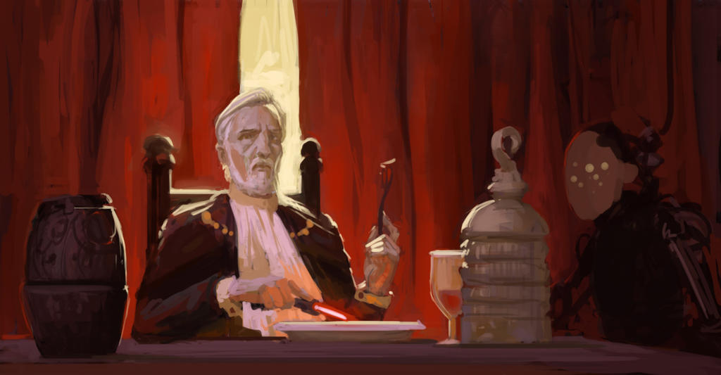 Count Dooku enjoying the meal