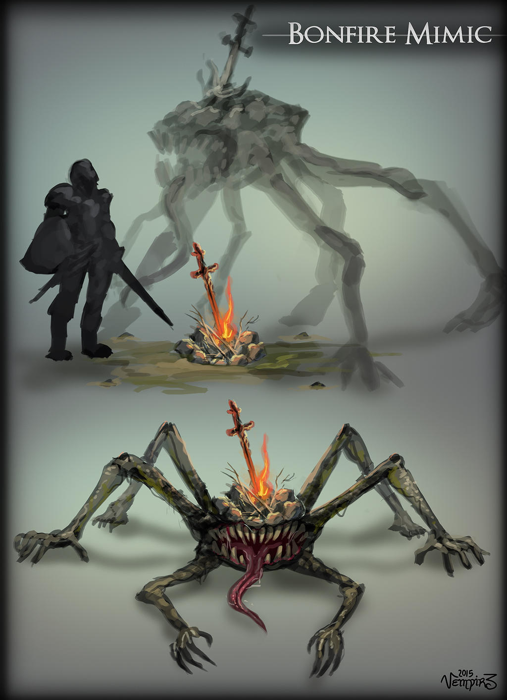 Bonfire Mimic by vempirick on DeviantArt
