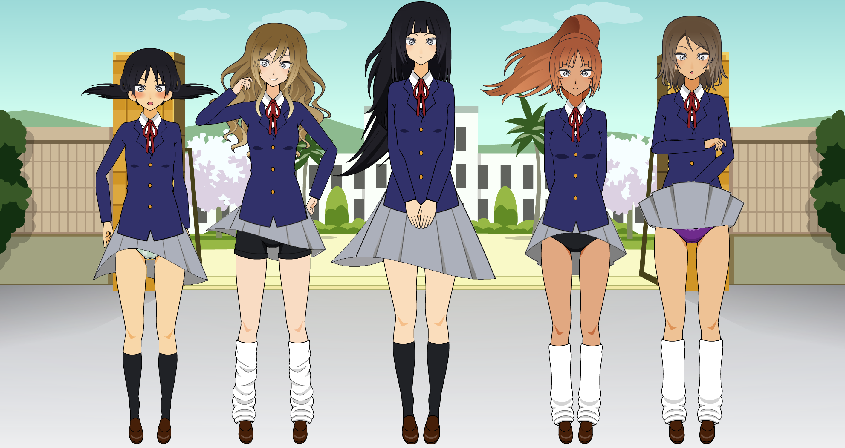 High School Girls Windy Upskirt By OUMUO On DeviantArt high-school-girls-windy-upskirt-by-oumuo-on-deviantart