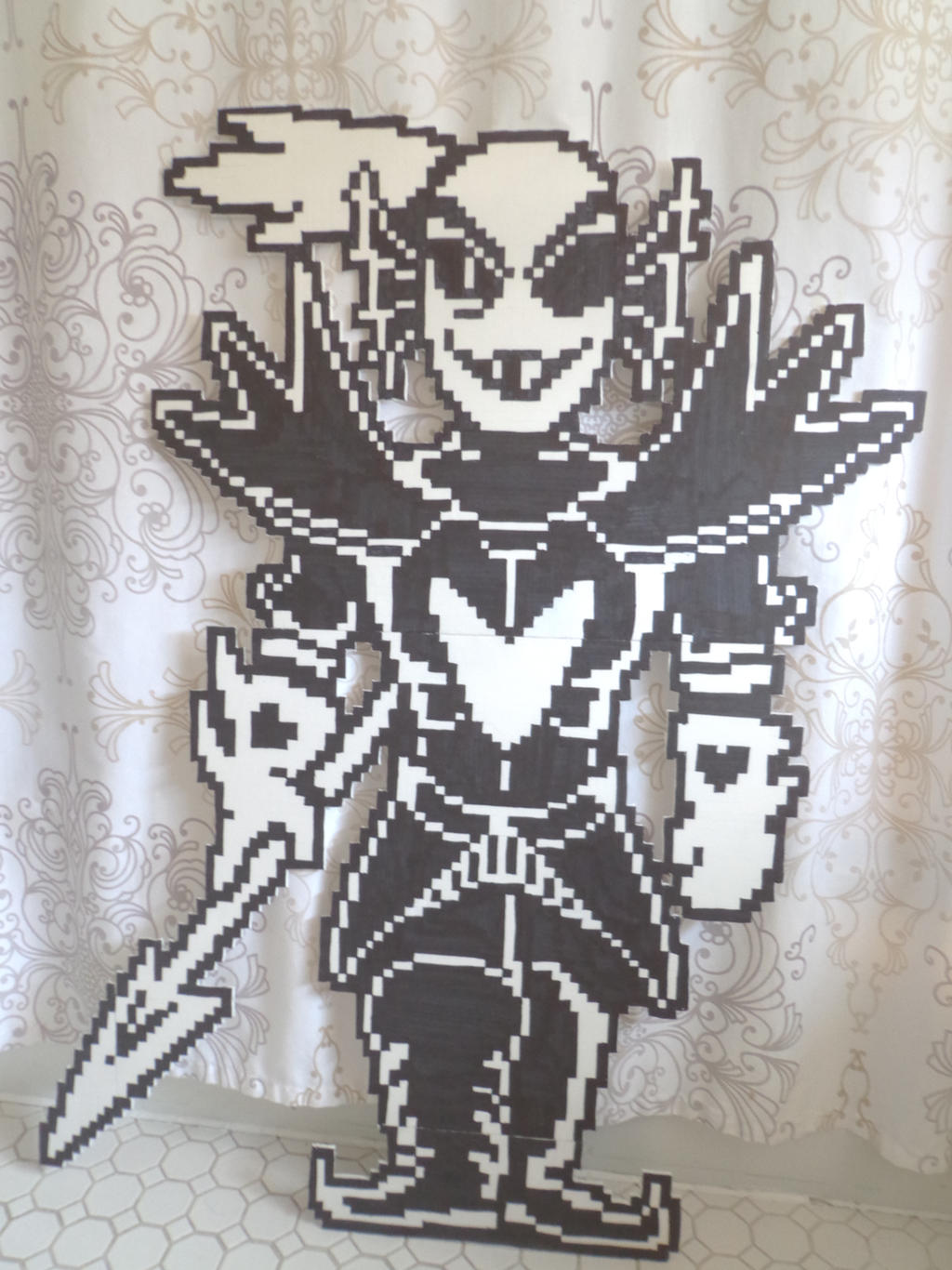 Armor Undertale Undyne Pixel Art Grid - Pixel Art Grid Gallery