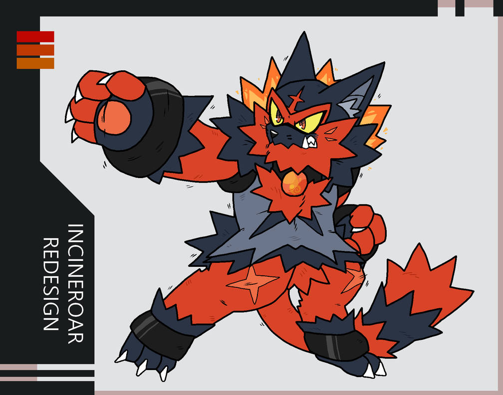 Incineroar Redesign by Bahamutgreen on DeviantArt