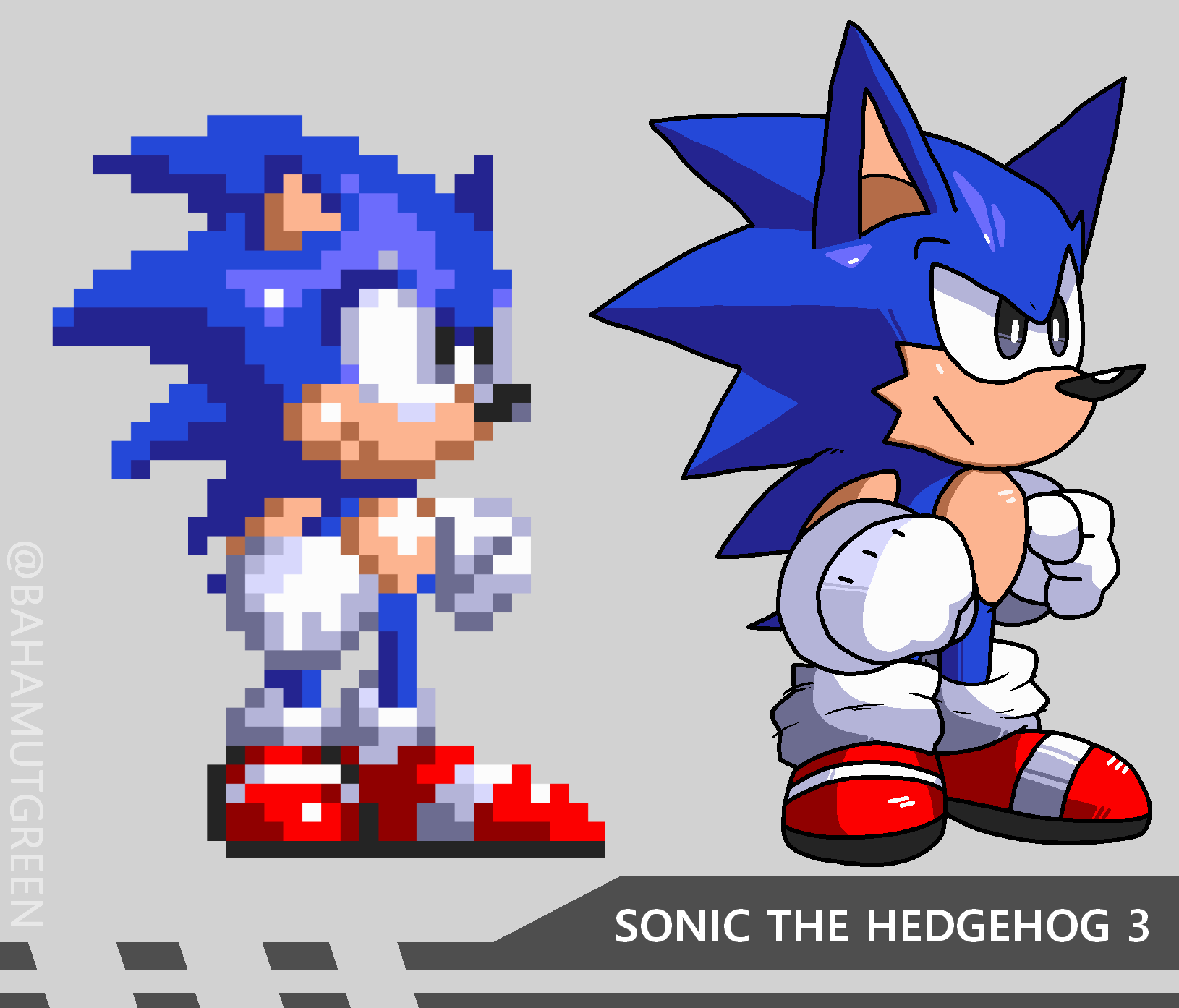 Wit! on X: I want to redraw the Sonic 3 sprites with my style