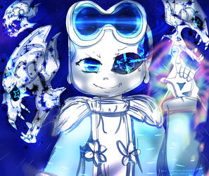 Glassy!Sans and Gaster Blaster Eyes actived !