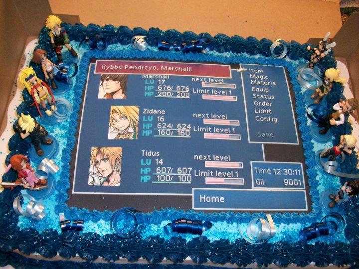 Final Fantasy Birthday Cake by ChaoticBlossoms on DeviantArt