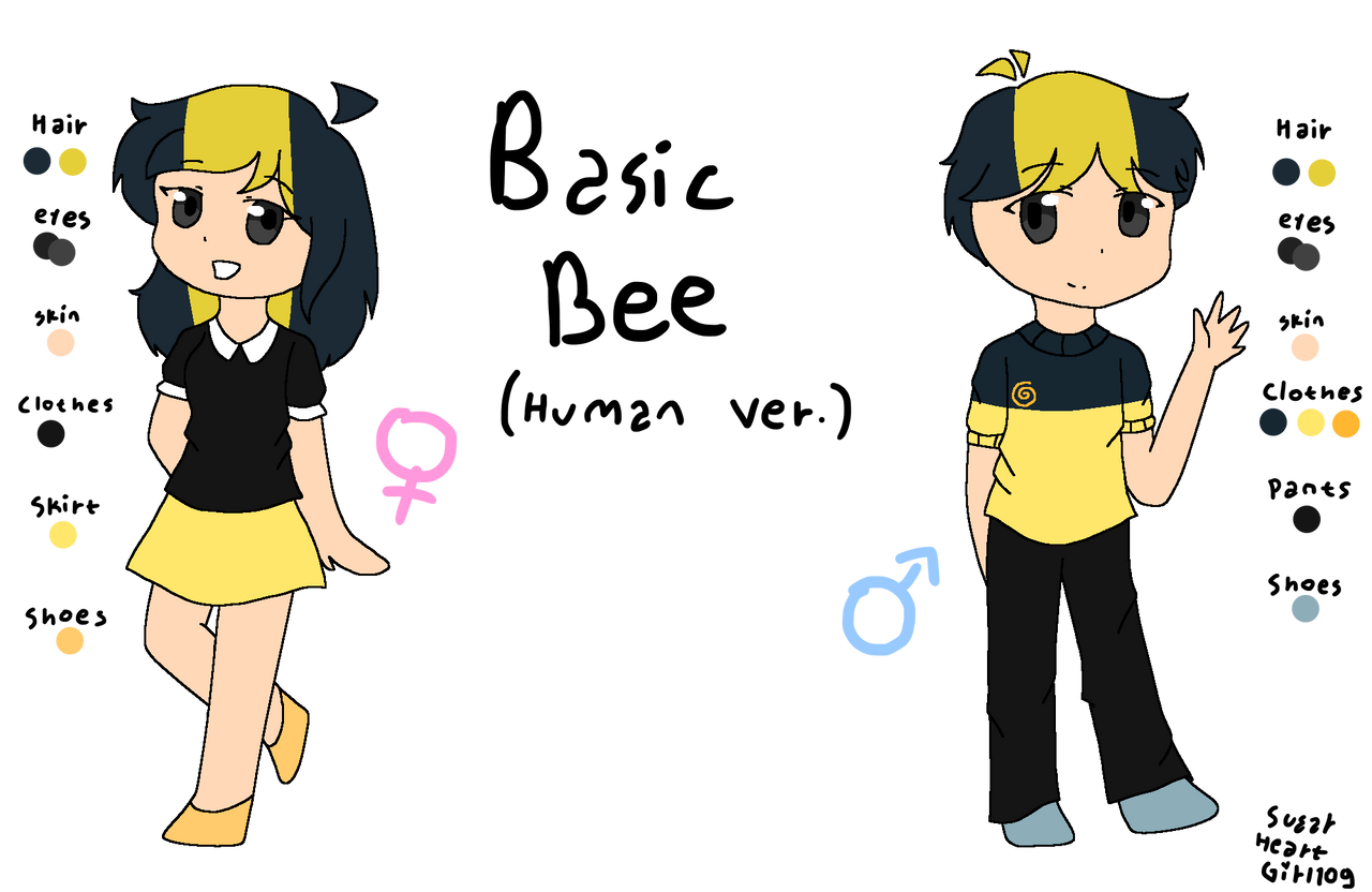 Human Bee Model Humanized Bees #1: Basic Bee by finaferelith on DeviantArt