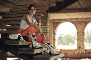 Chell cosplay