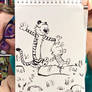 Inking Calvin and Hobbes