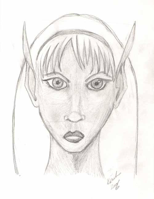 frowning elf-drow female by dygitalpunk on DeviantArt