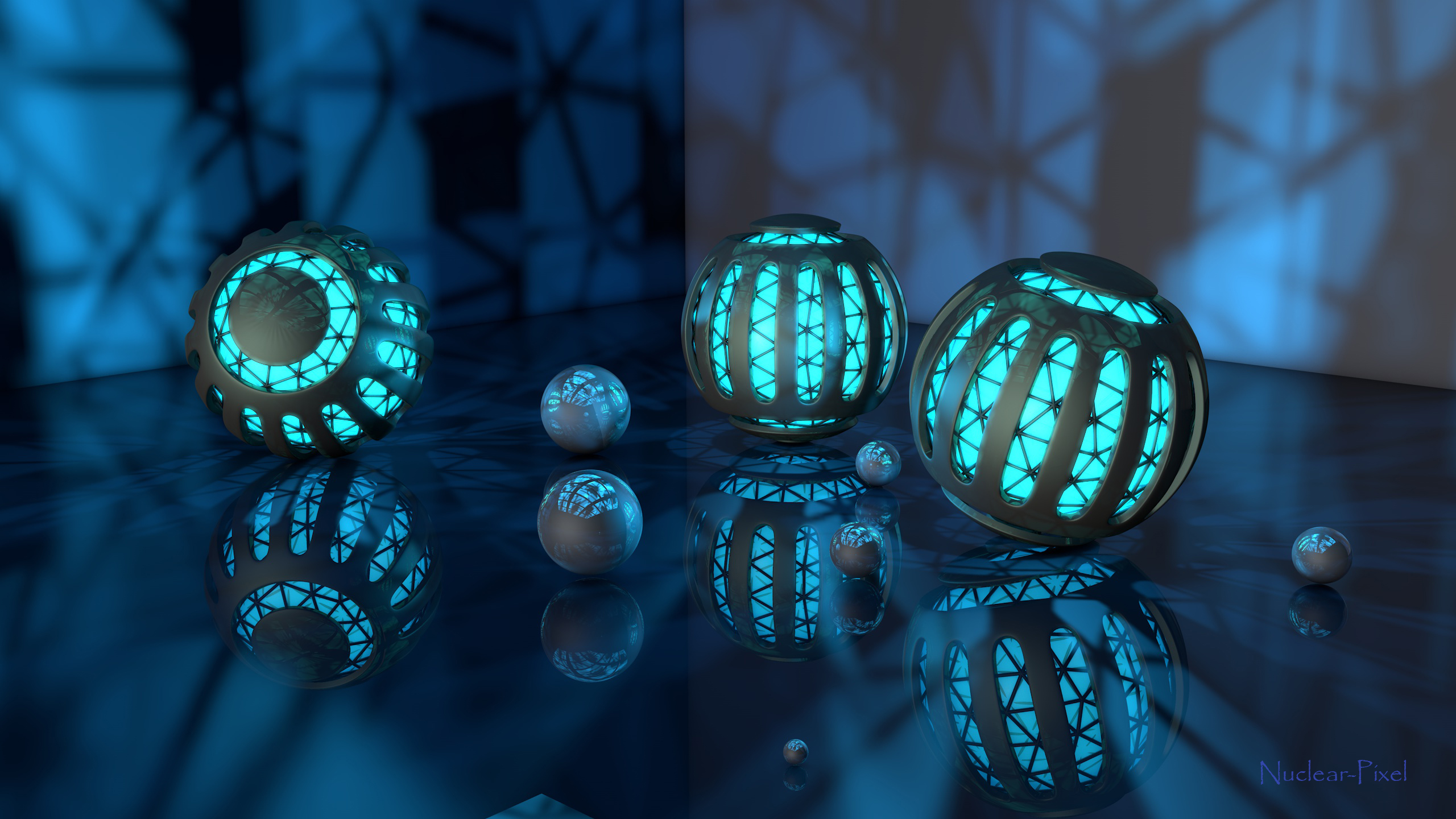 Spheres bleu