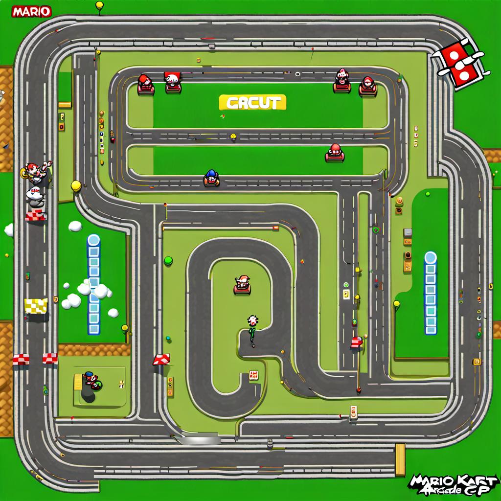 Simple Track Map Mario Kart Arcade Gp 3 Mario Circuit Track Layout by ObjectShowsKart on ...