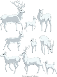 Red Deer linearts- 9 pack