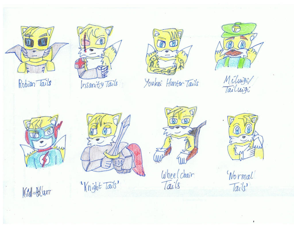 Allen Tails Alternates: Tails by KivaTheDCWizard on DeviantArt
