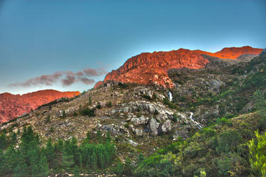 Waterfall at Sunset HDR