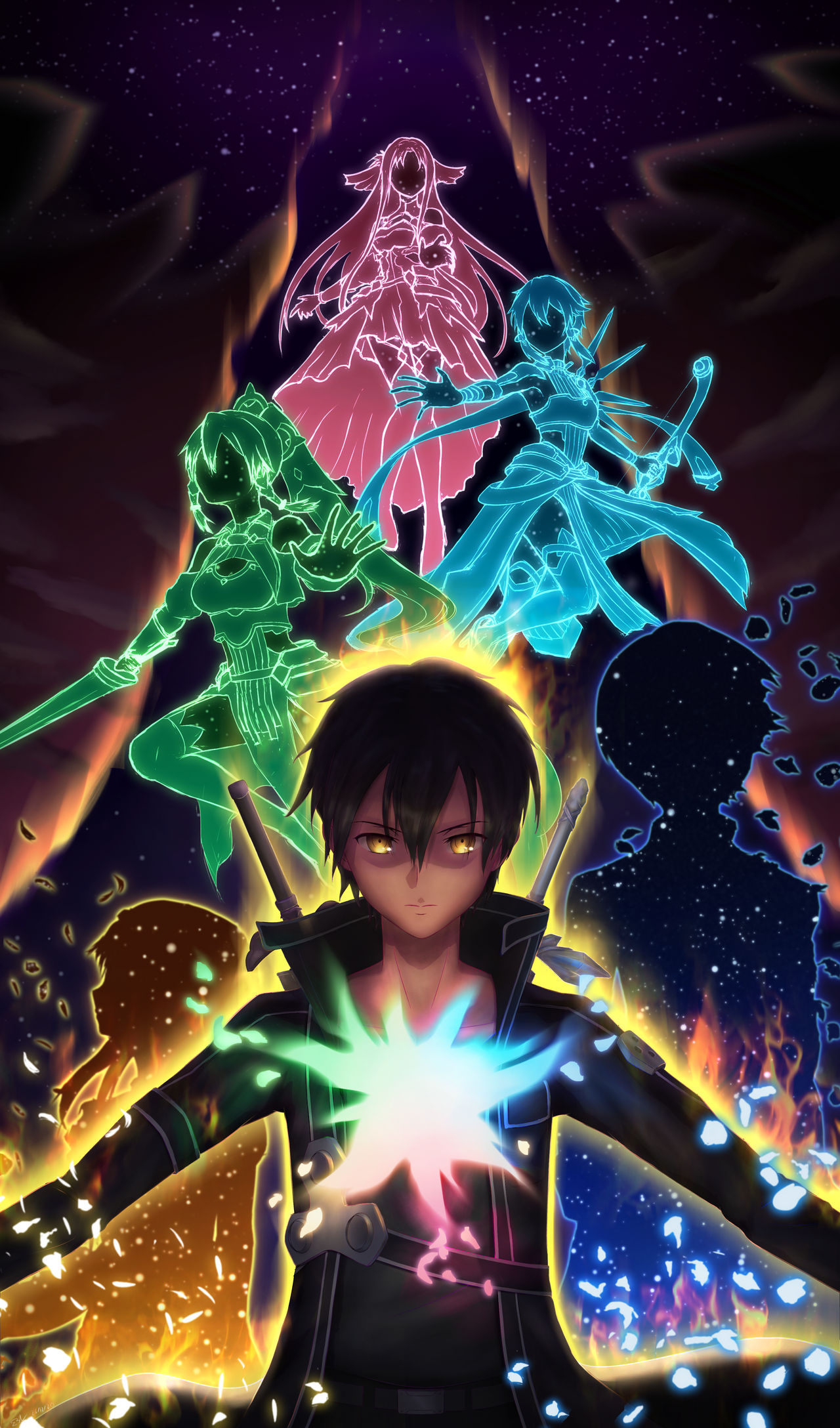 Randomstuff3000 Deviantart Sao The Colours of my Soul ~SAO fanart~ by DarkusTerror on DeviantArt