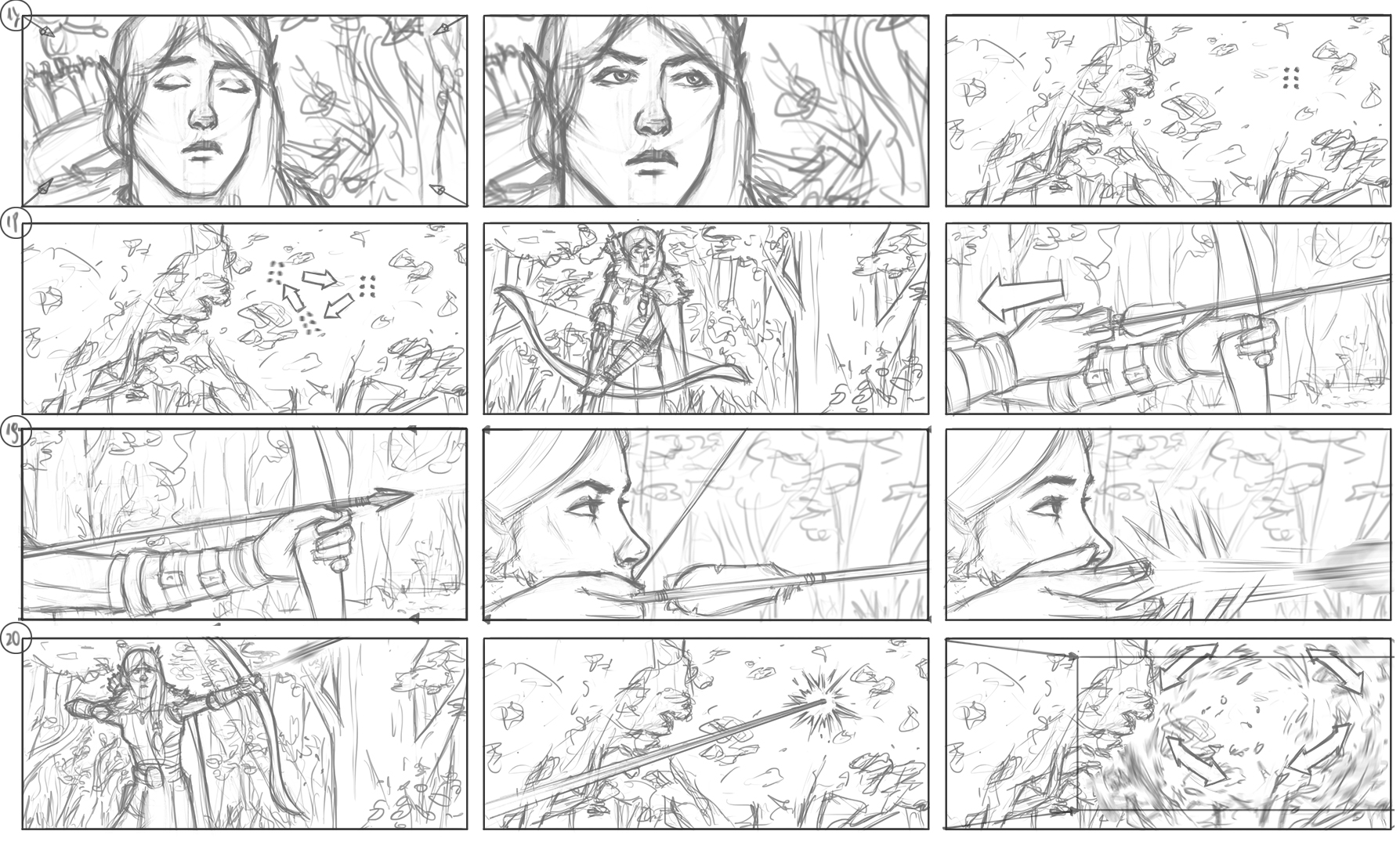 Grey Hunt Storyboard panels 2