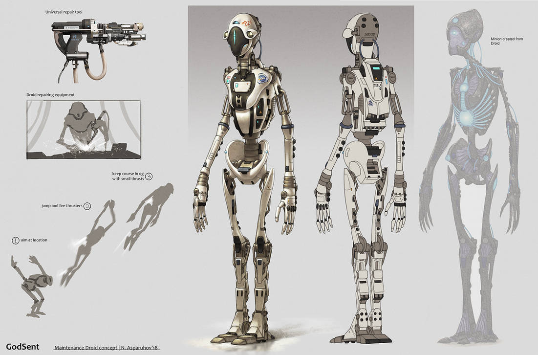 Maintenance droid concept by NikolayAsparuhov
