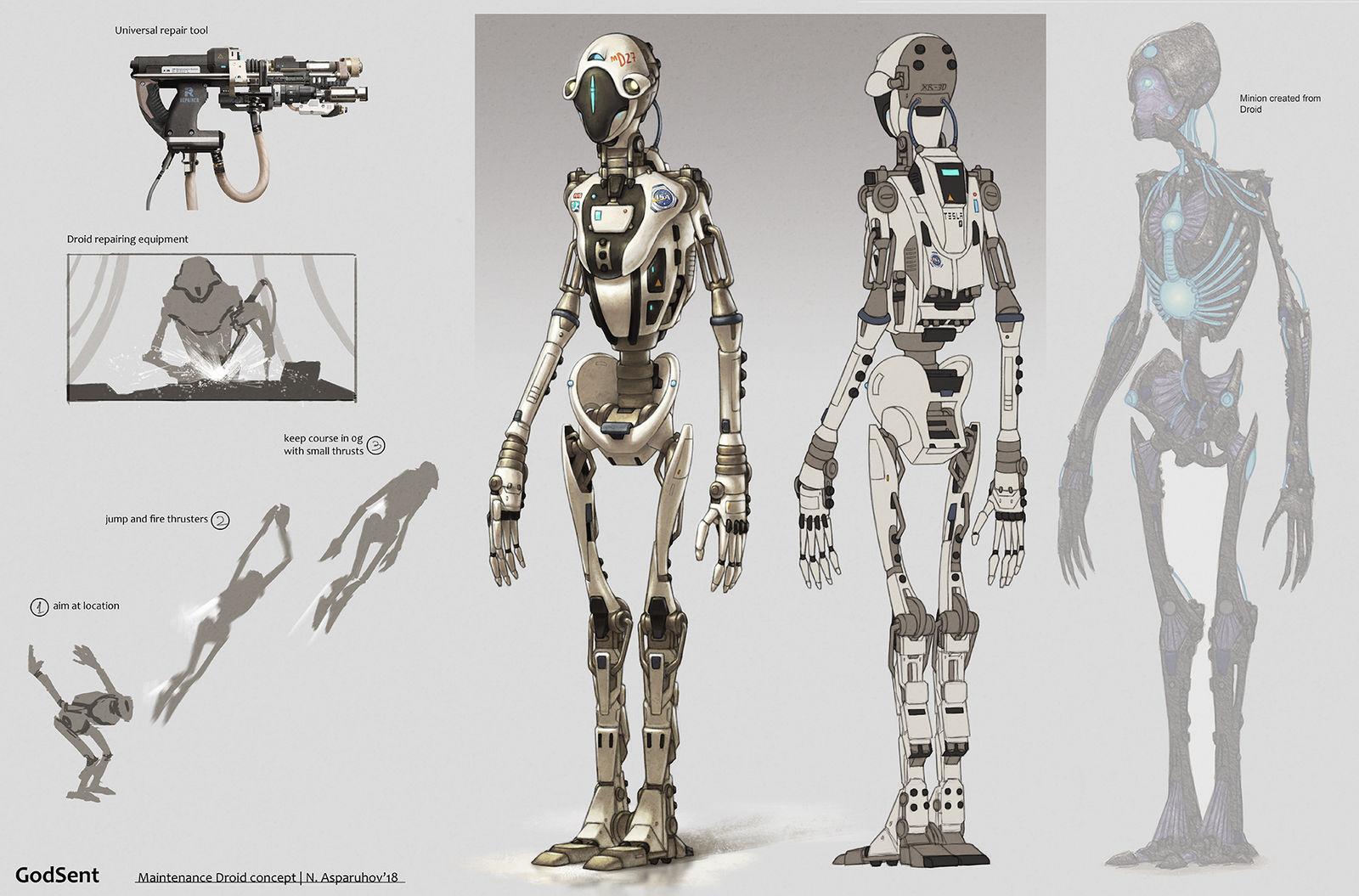 Maintenance droid concept by NikolayAsparuhov