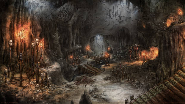 Cave environment concept - Diablo II Fan Remake