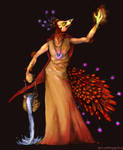 Bird Goddess Colored by GrumpyDragon
