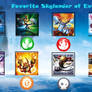 Favorite Skylander of Each Element Filled