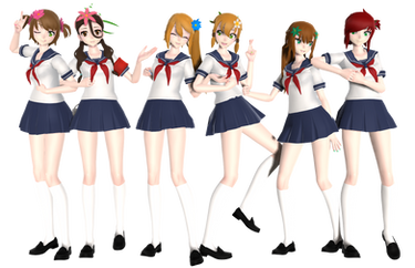 MMD Yandere Simulator - Gardening club - DL DOWN