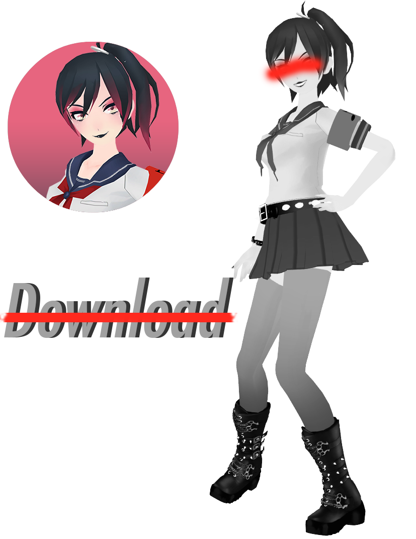 MMD Yandere Simulator - Tda Miyuji Shan DOWN