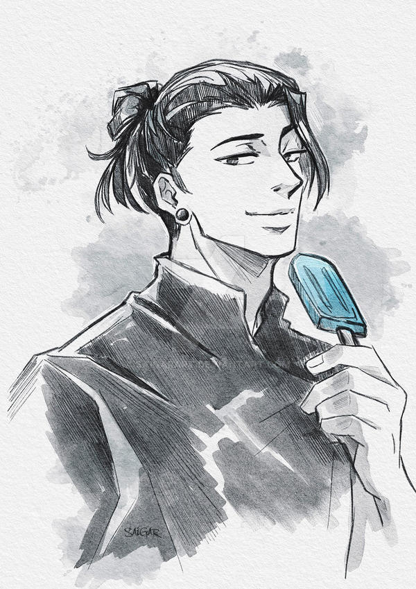 Gento Drawing Geto sketch by SaigarArt on DeviantArt