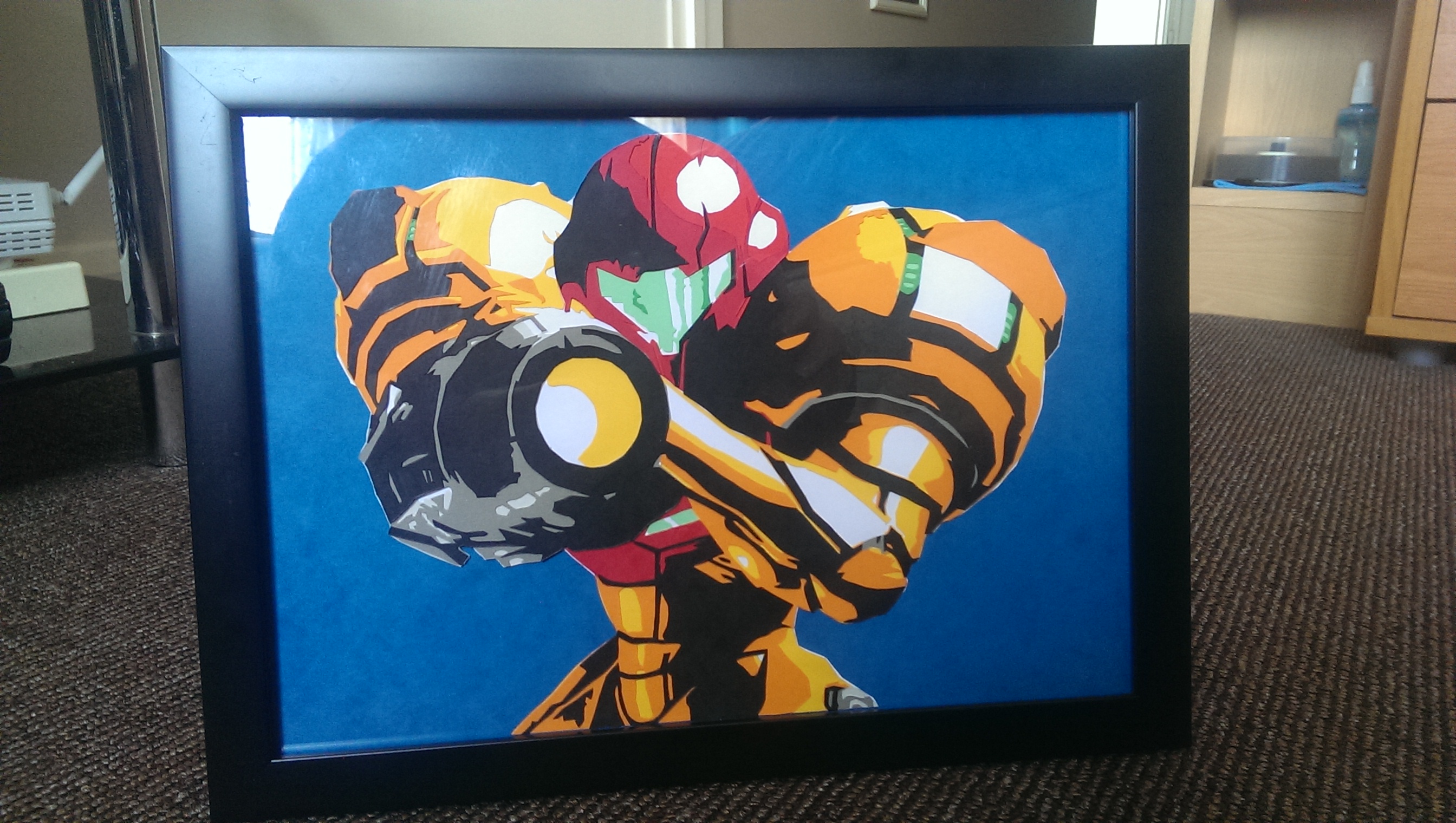 Samus Aran Metroid Paper cut art