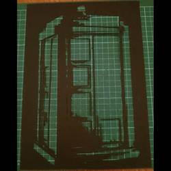 Papercut Doctor who tardis W.I.P 3