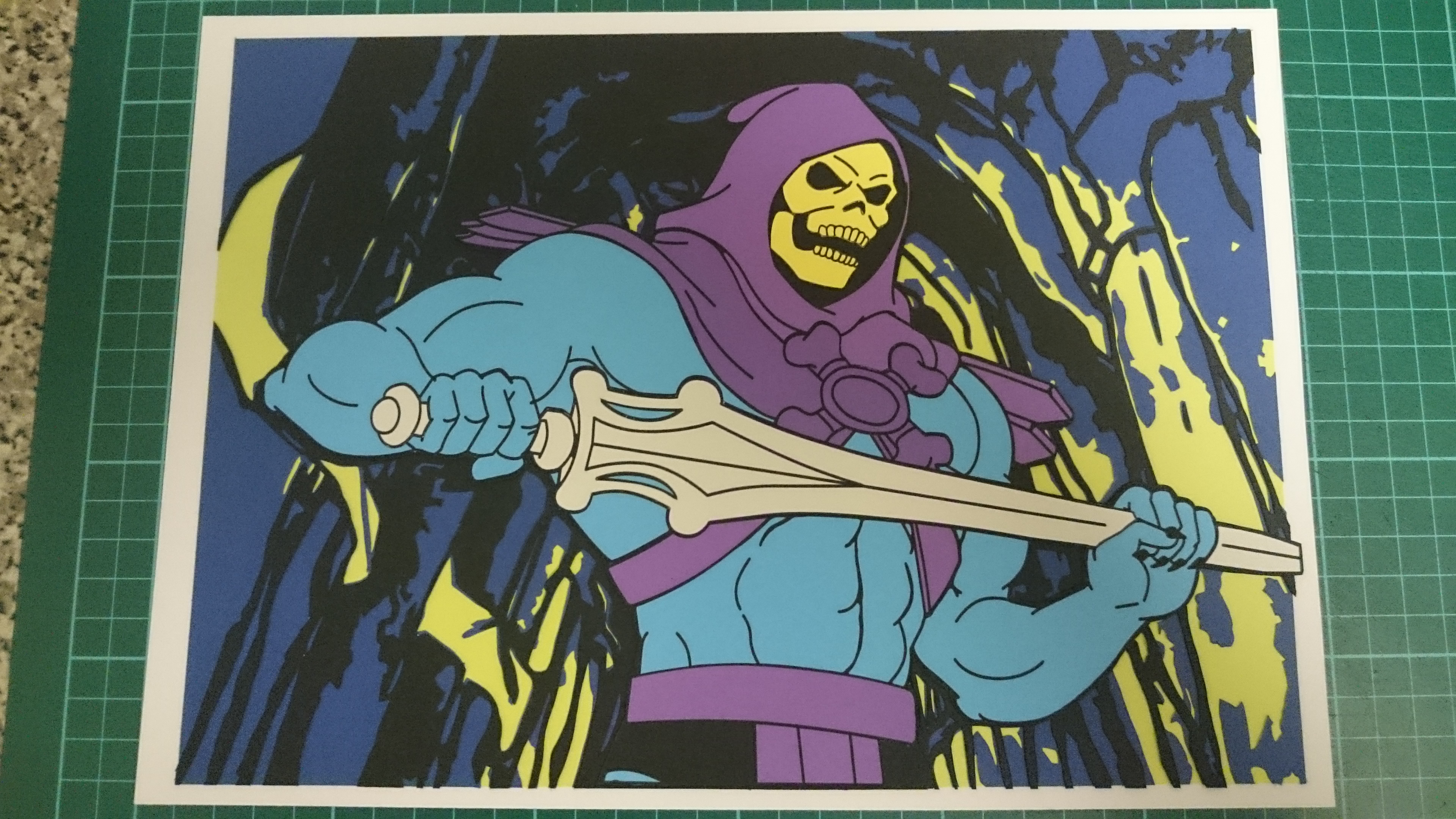 Skeletor Papercut Picture