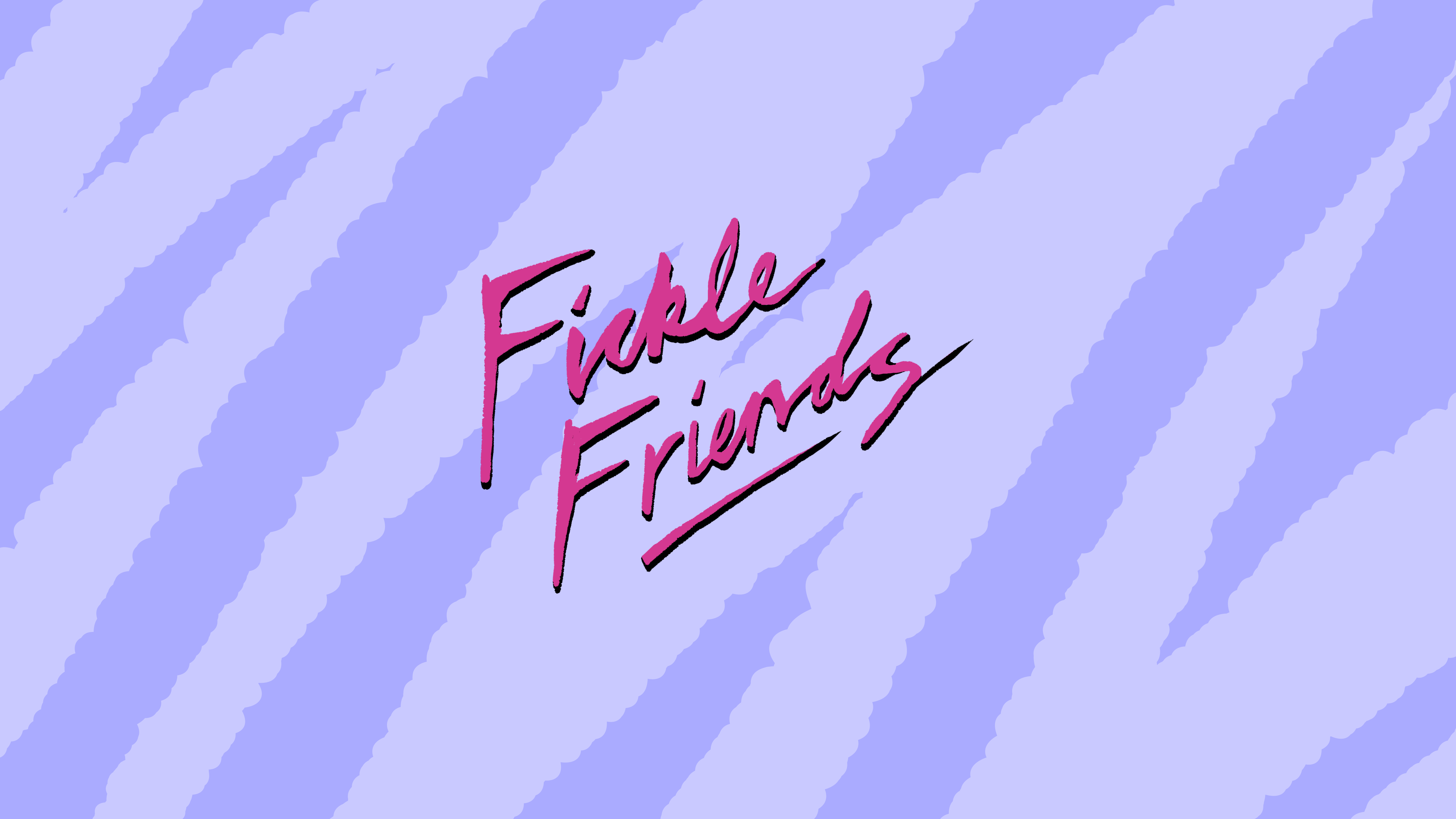 Fickle Friends Wallpaper (Blue)