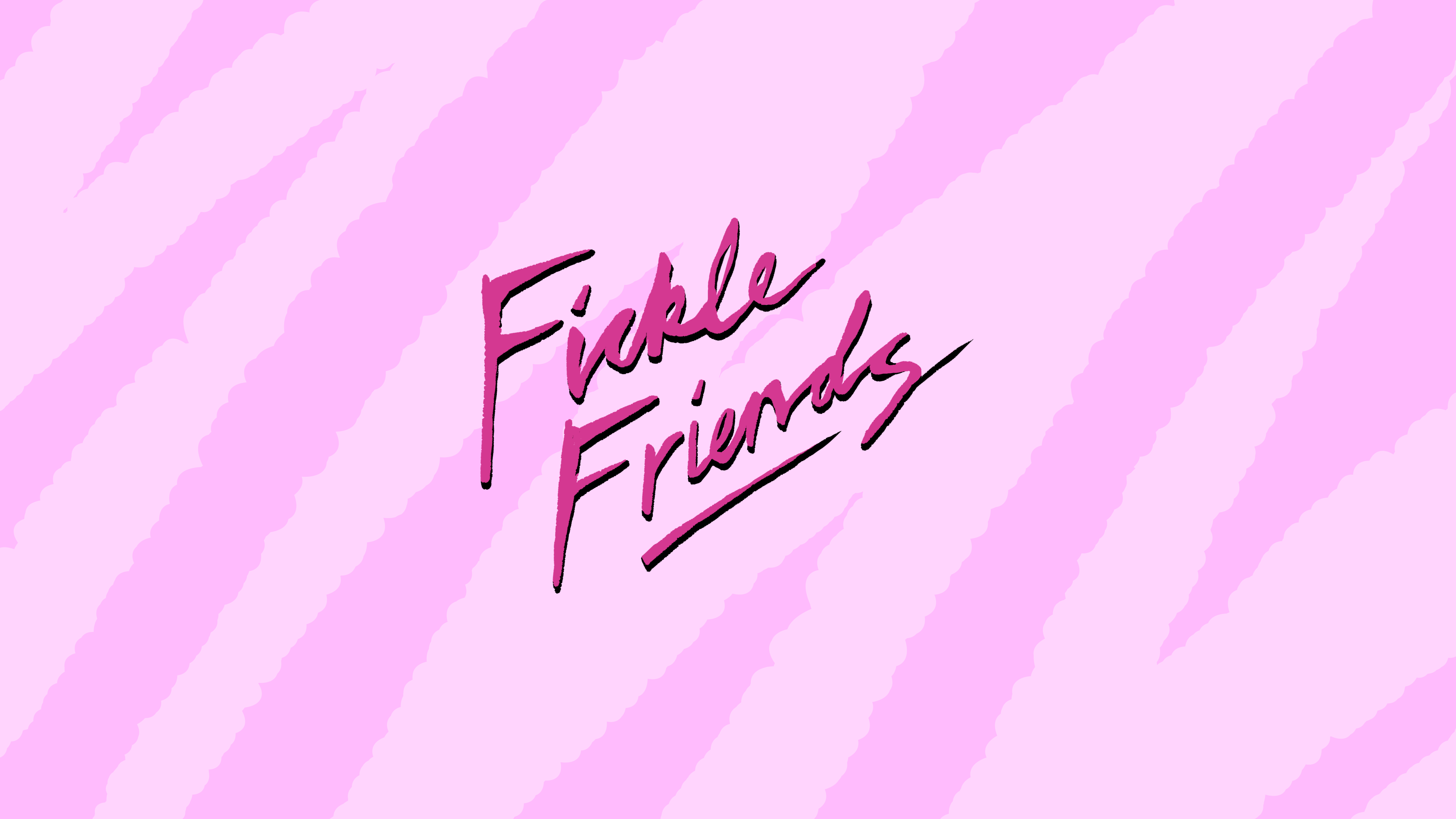 Fickle Friends Wallpaper (Pink)